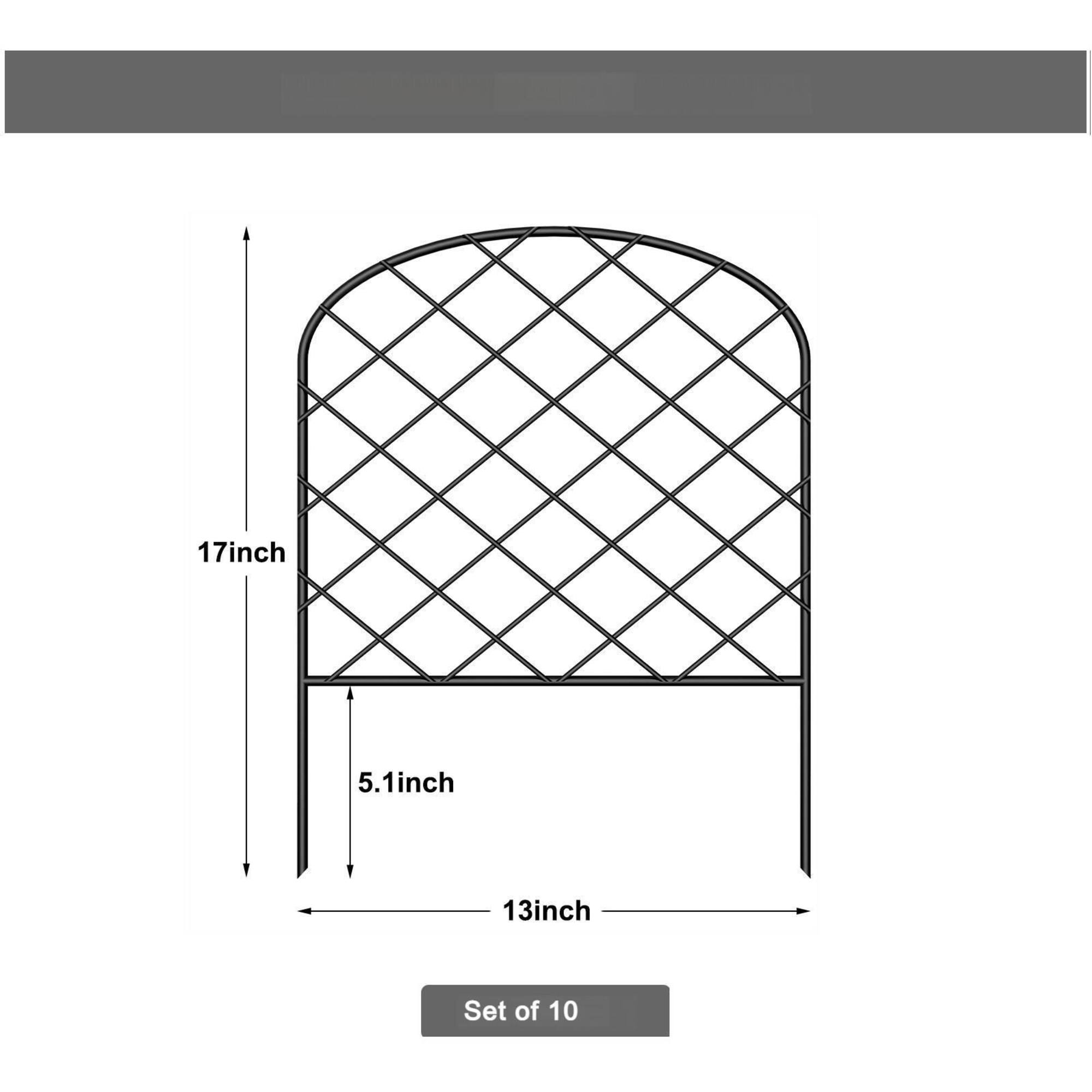 NEX 10ft. Black Rhombic Garden Fence